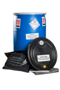 Image of the required packing supplies for handling ebola or margburg contaminated waste