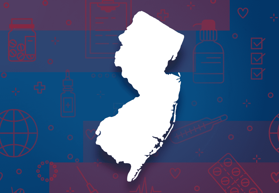 Medical Waste Disposal New Jersey Illustration of New Jersey highlighting medical waste disposal New Jersey services.